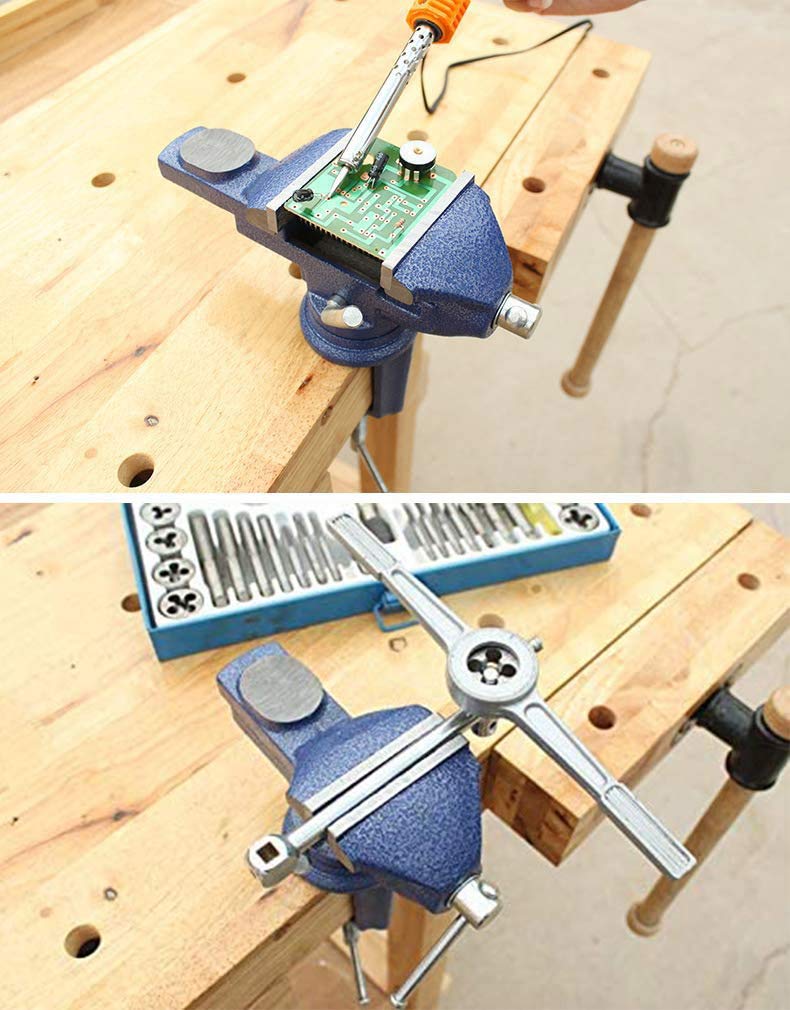 MYTEC Home Vise Universal Rotate 360Â° Work Clamp-On Vise, 3.2" - Image 3